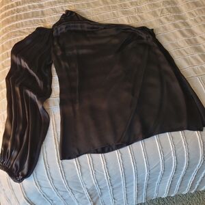 Stylish Black Silk Top